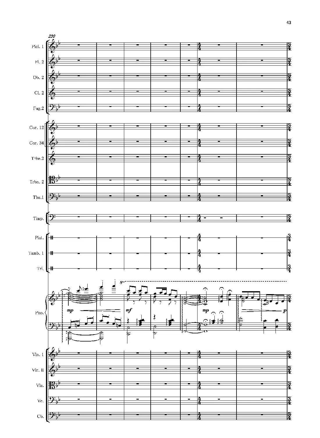 第二钢琴协奏曲(第一·二·三乐章)(管弦乐作品)