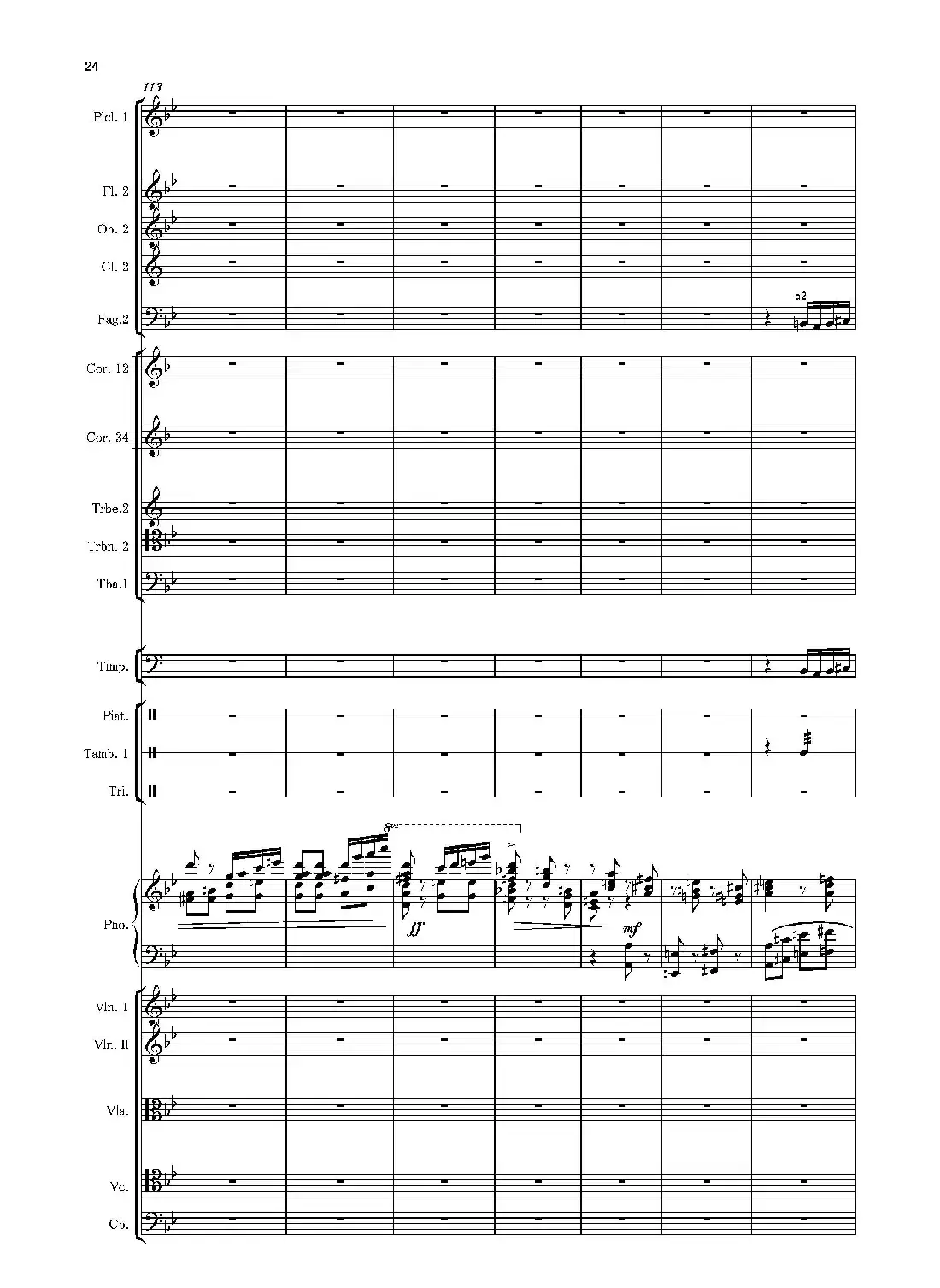 第二钢琴协奏曲(第一·二·三乐章)(管弦乐作品)