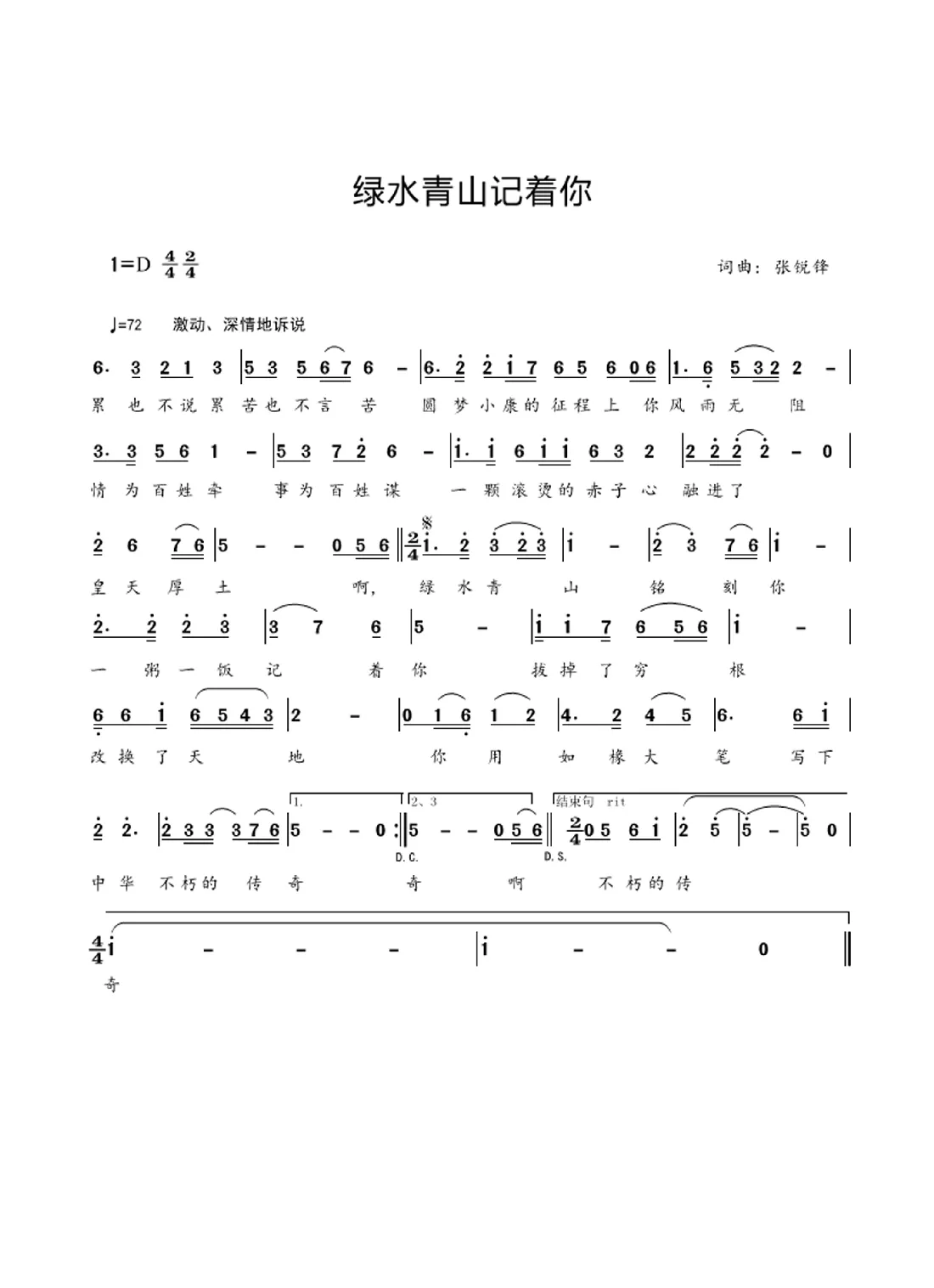 绿水青山记着你