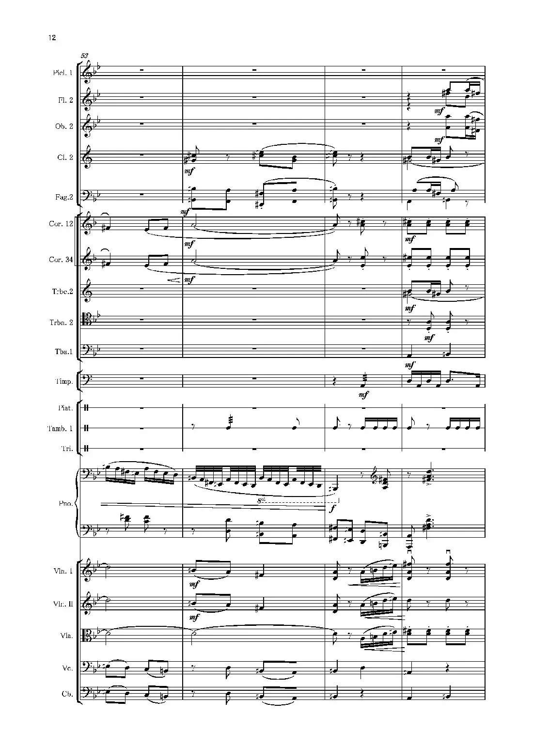 第二钢琴协奏曲(第一·二·三乐章)(管弦乐作品)