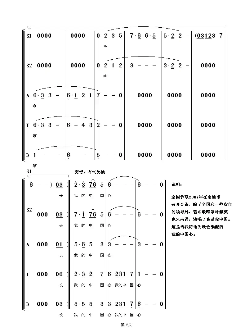 我的中国心(合唱)