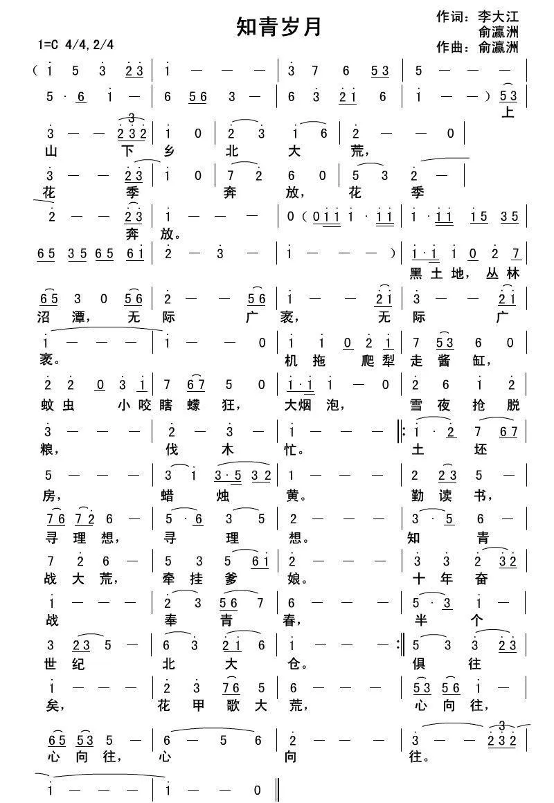 满江红·知青岁月