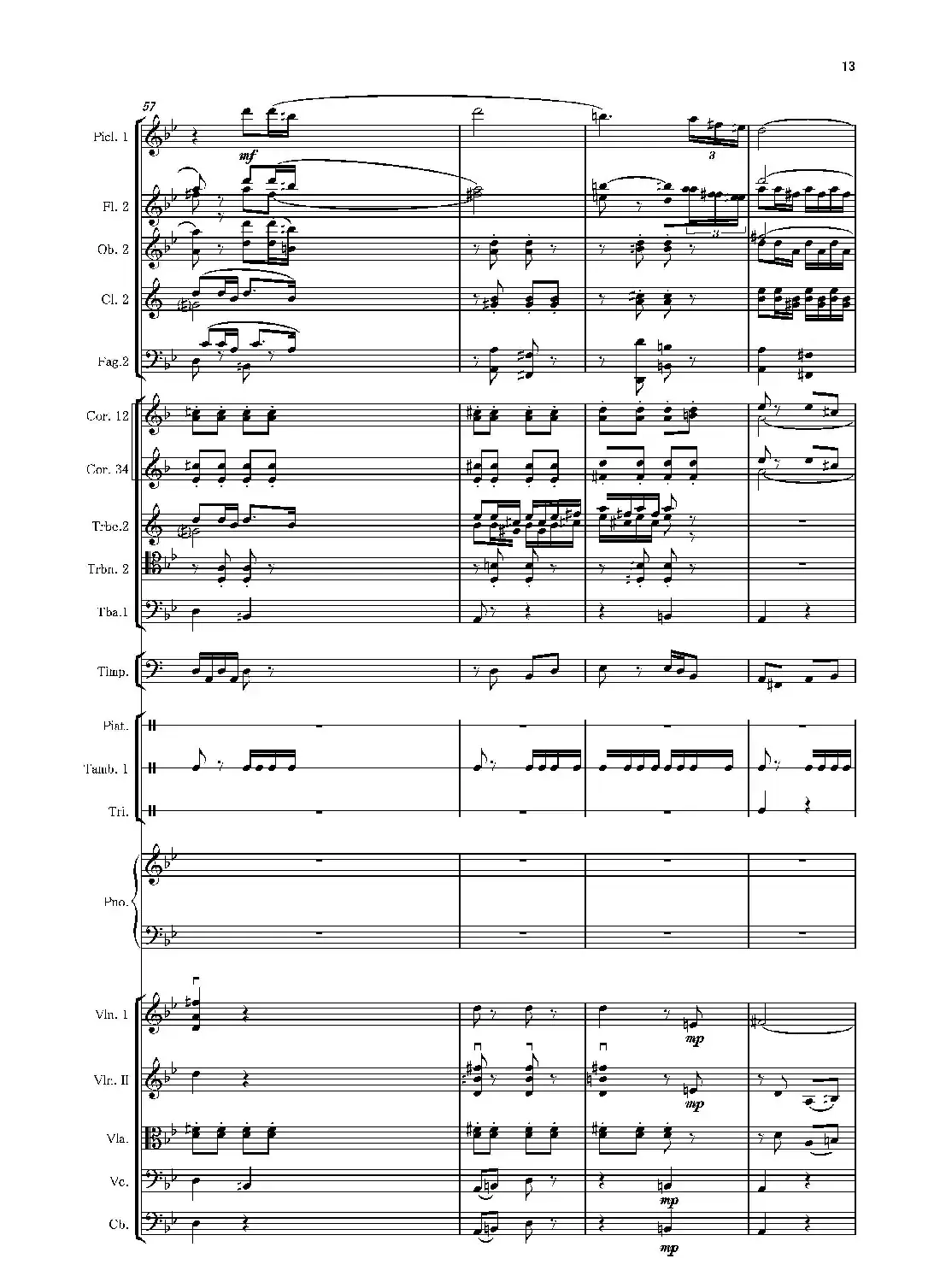 第二钢琴协奏曲(第一·二·三乐章)(管弦乐作品)