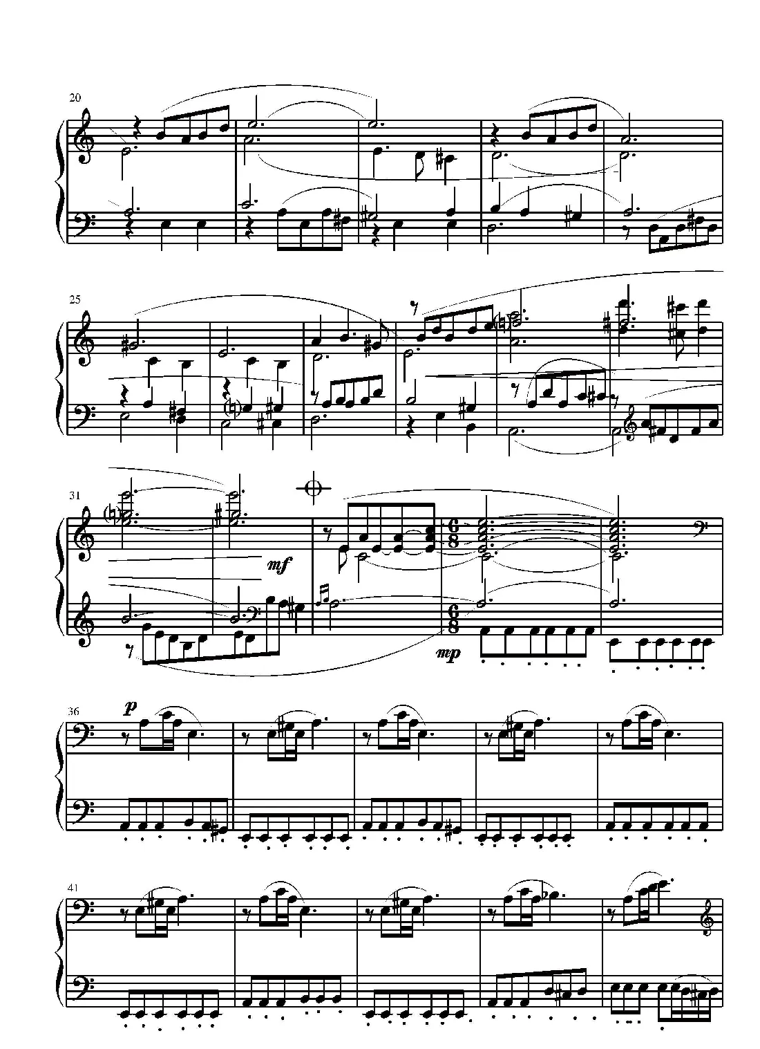 第二钢琴奏鸣曲（第二乐章）