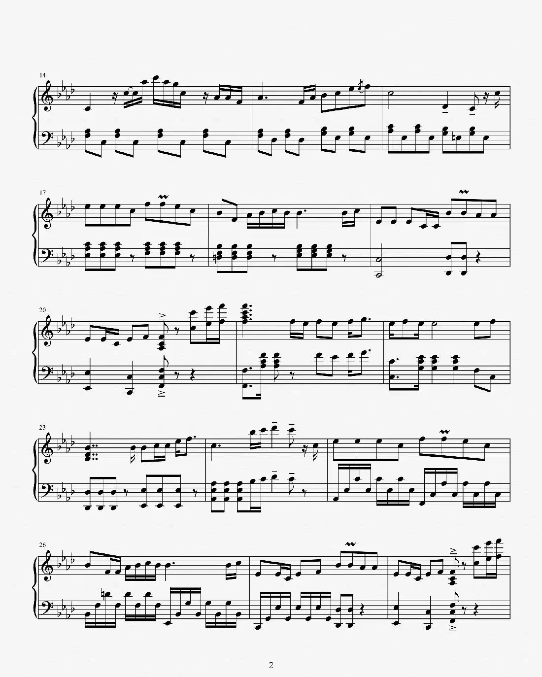 赵胤先钢琴曲谱《可可托海的牧羊人》（抒情钢琴版）