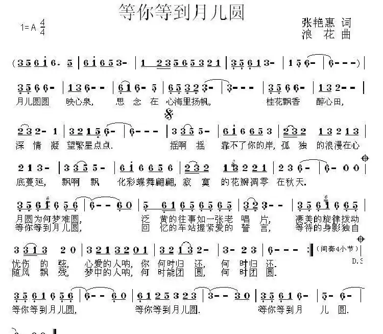 等你等到月儿圆