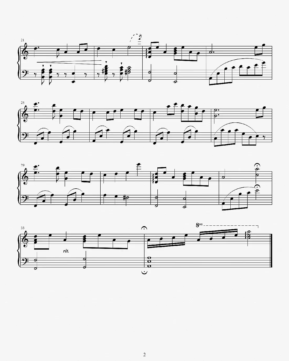 赵胤先钢琴曲谱《大鱼》（清新自然 初级 简约版）