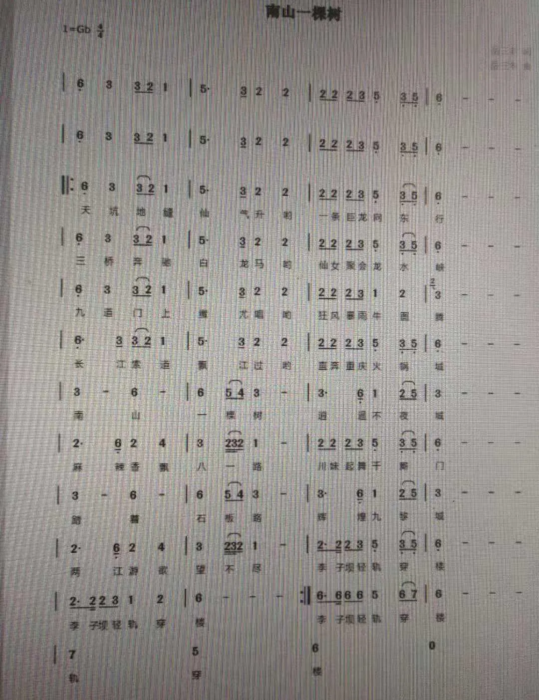 南山一棵树