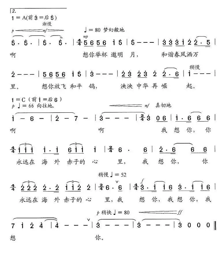 祖国，我想你（海外赤子的歌）