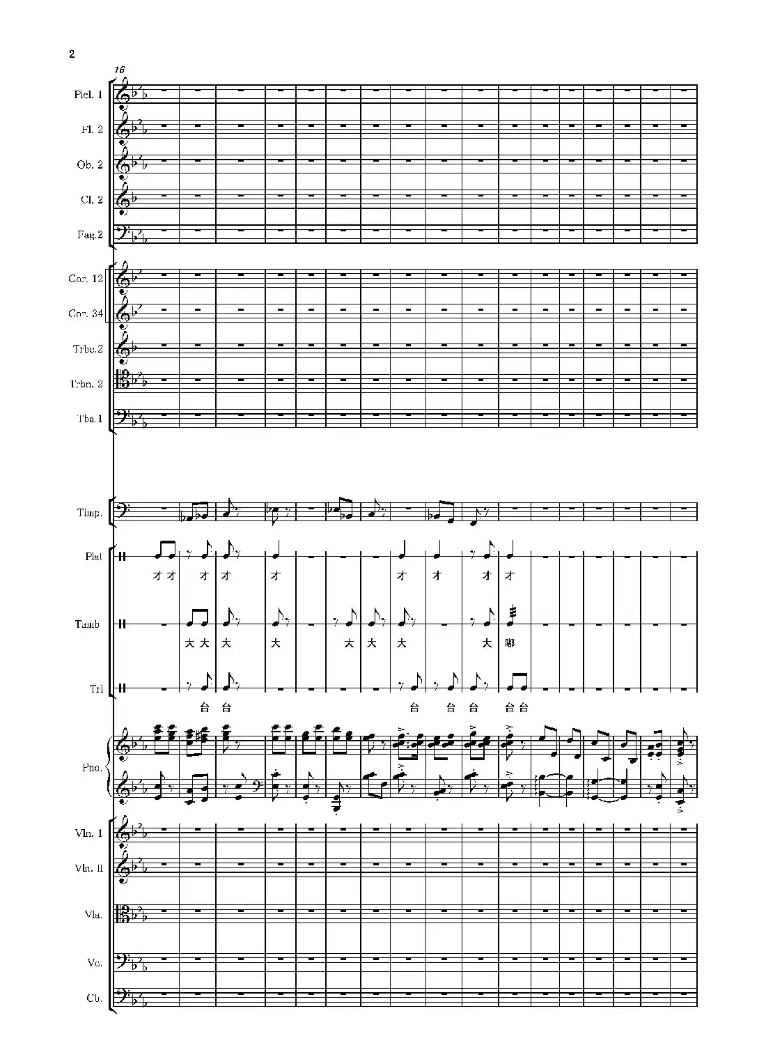 第二钢琴协奏曲(第一·二·三乐章)(管弦乐作品)