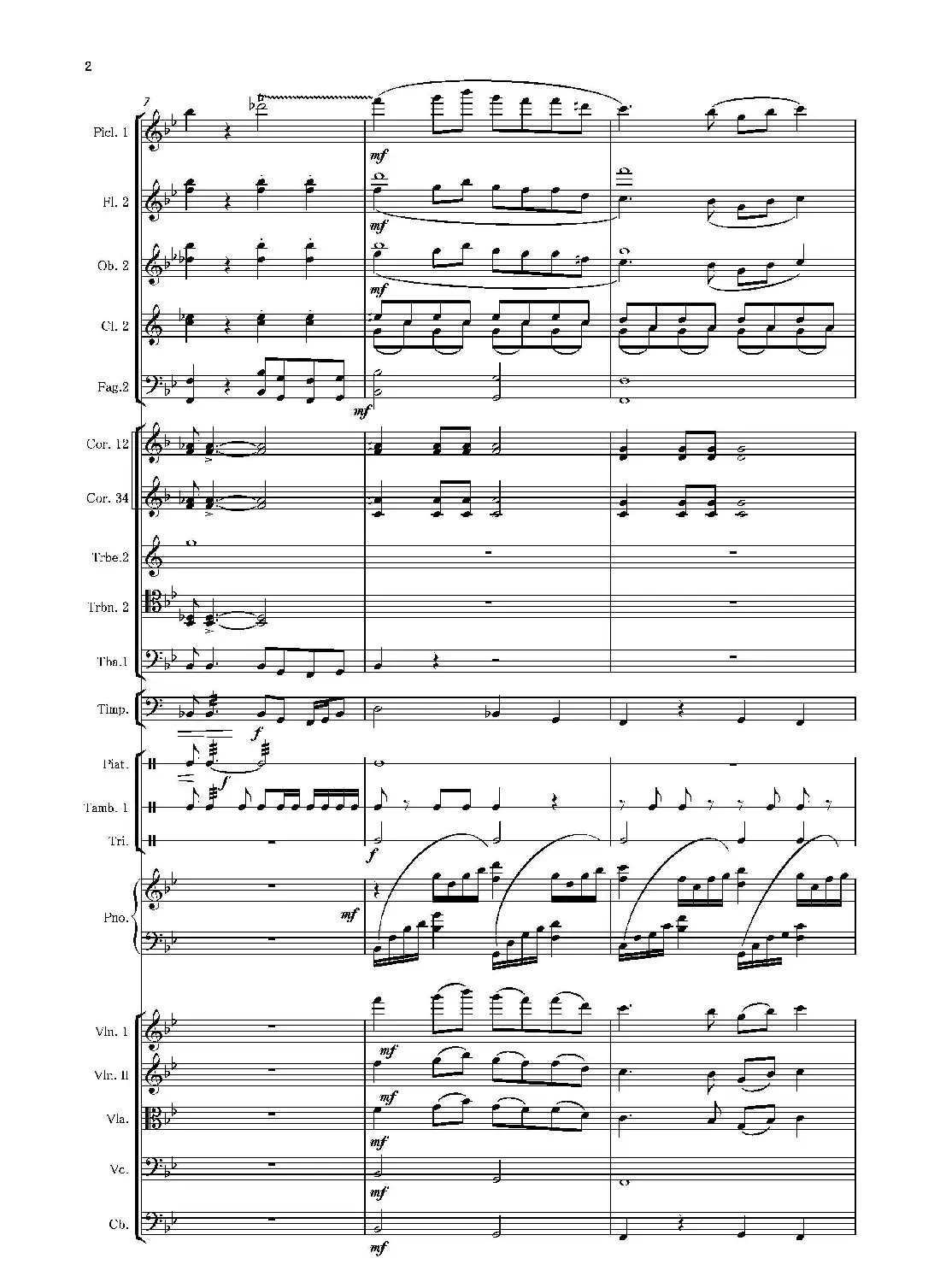 第二钢琴协奏曲(第一·二·三乐章)(管弦乐作品)