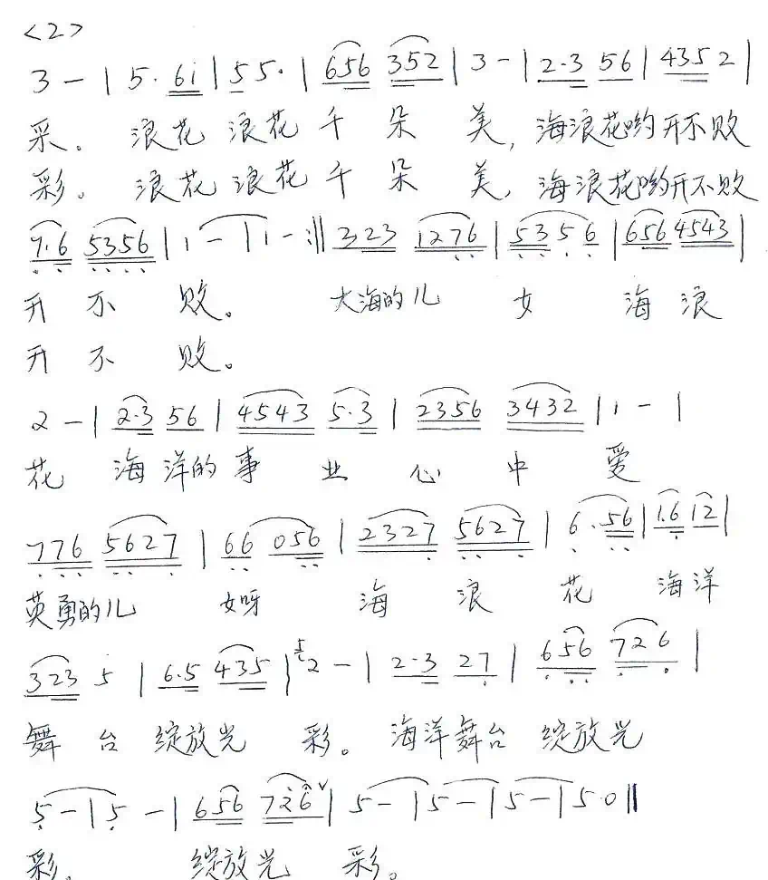 海浪花（毕健民词 王爱华曲）