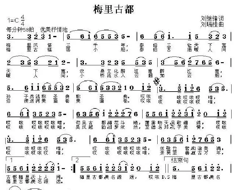 梅里古都(刘继锋词 刘瑞桂曲)