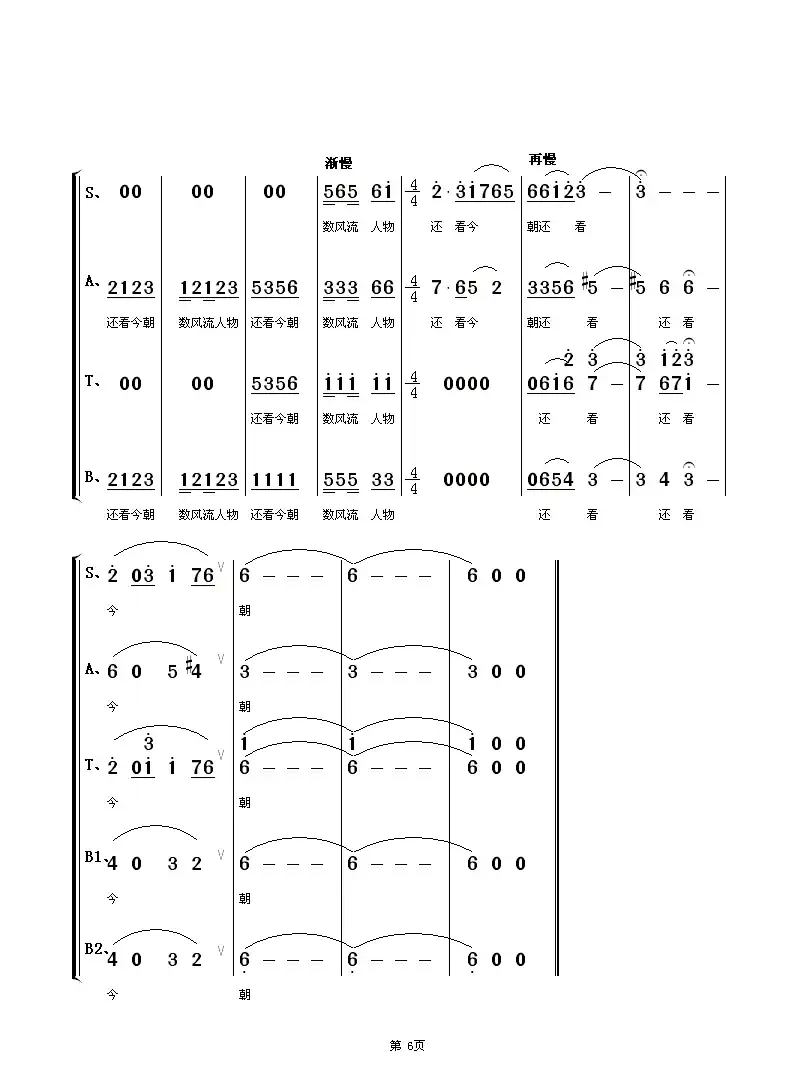 沁园春·雪(朱顺宝合唱编配版)