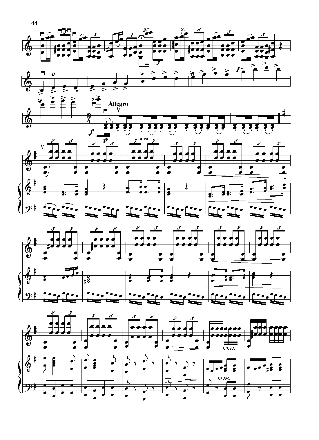 满江红幻想曲（小提琴+钢琴）