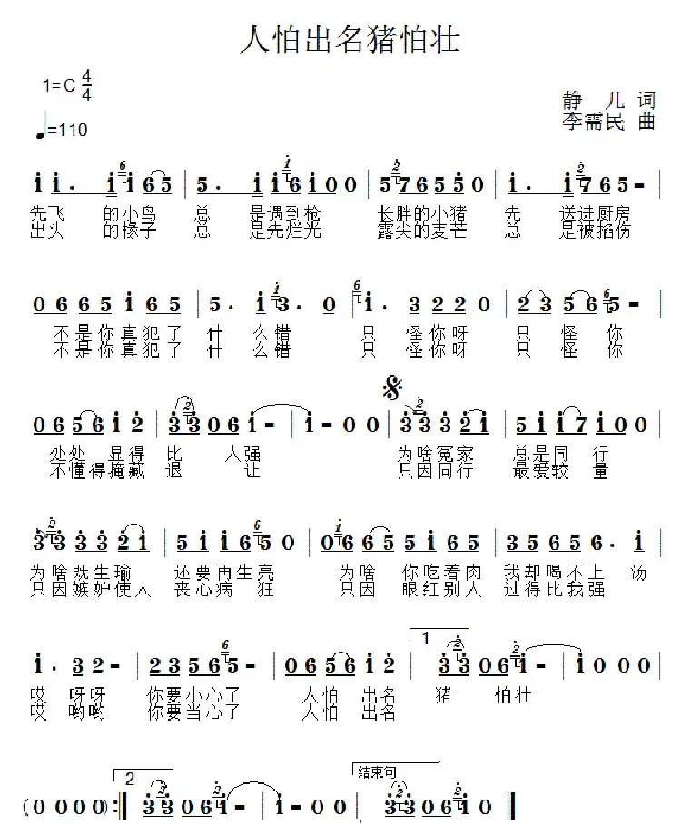 人怕出名猪怕壮
