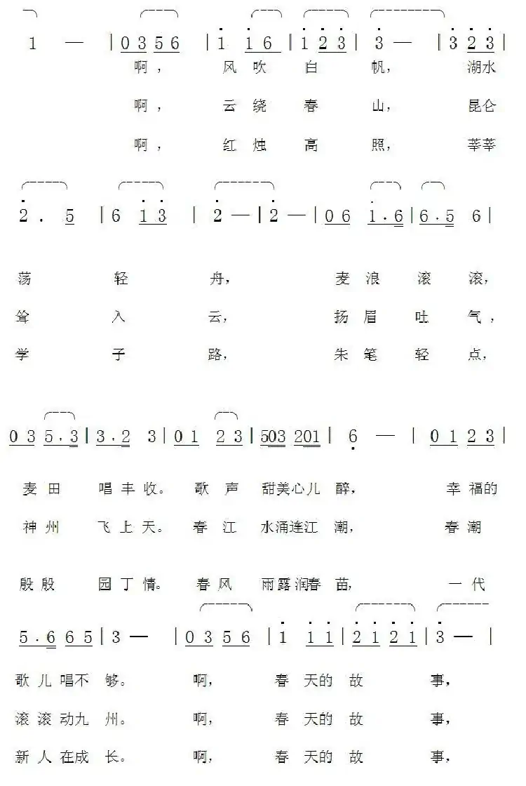 春潮颂（陈士应词张延道曲）