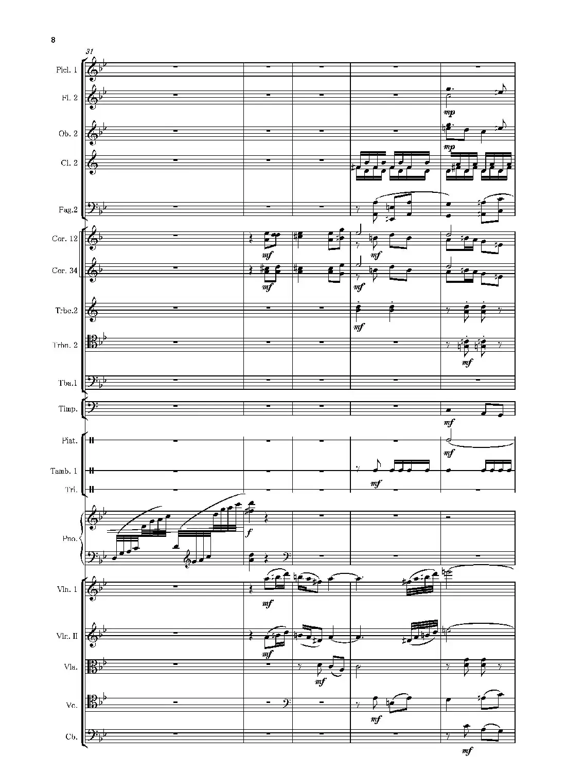 第二钢琴协奏曲(第一·二·三乐章)(管弦乐作品)