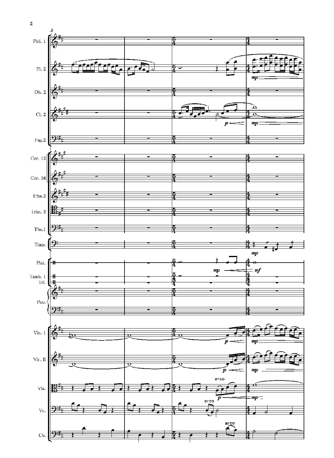 第二钢琴协奏曲(第一·二·三乐章)(管弦乐作品)