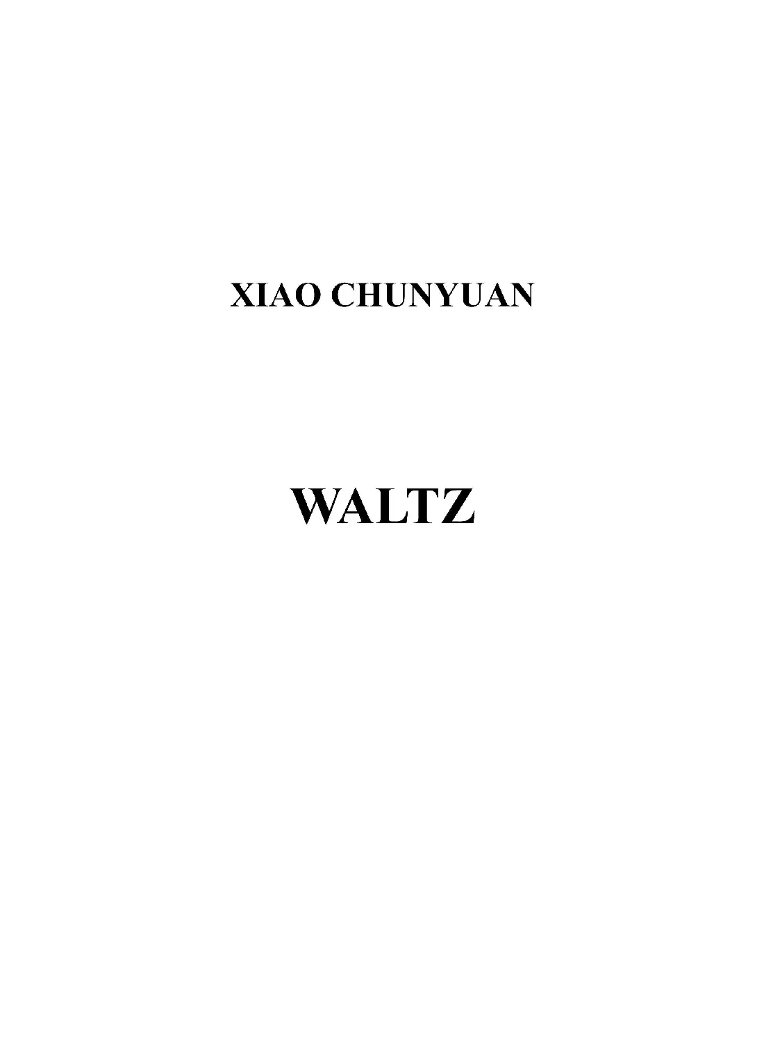 Waltz（钢琴独奏）
