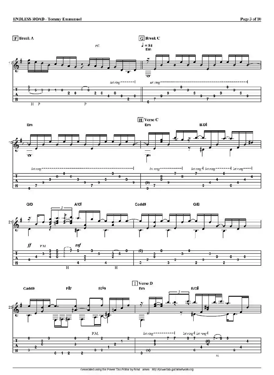 tommy emmanuel：endless road（指弹吉他）