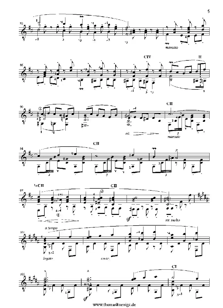 Cordoba op.232 NO.4（古典吉他）