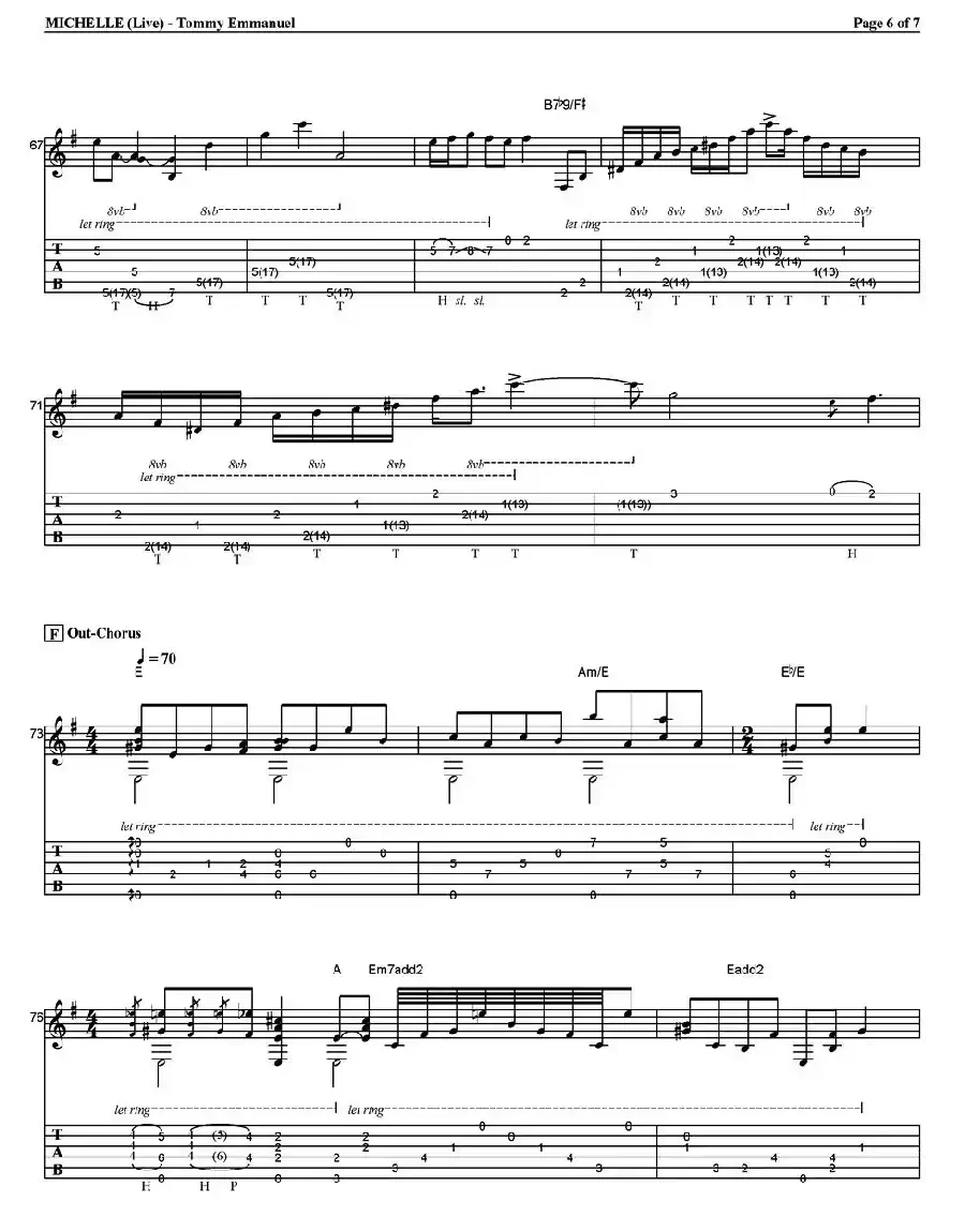 tommy emmanuel：michelle （live）（指弹吉他）
