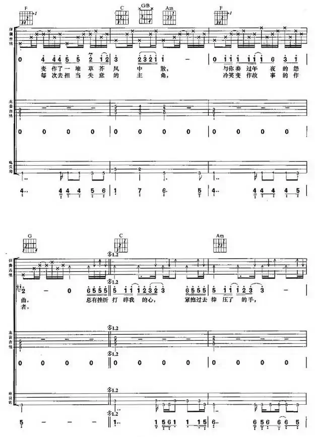 午夜怨曲（叶世荣词 黄家驹曲、吉他组合）