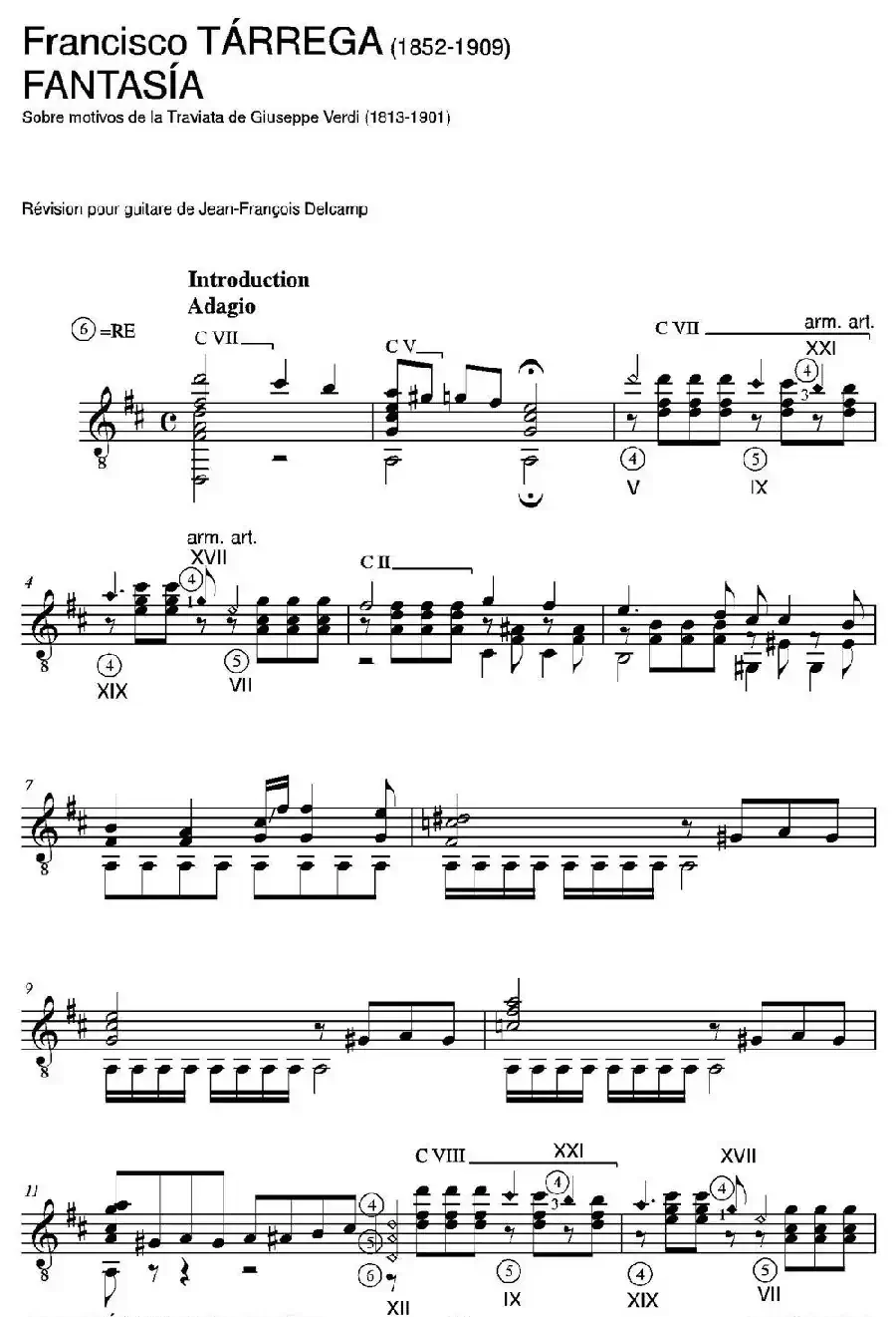FANTASIA(Sobre motivos de la Traviata de Giuseppe Verdi)（古典吉他）