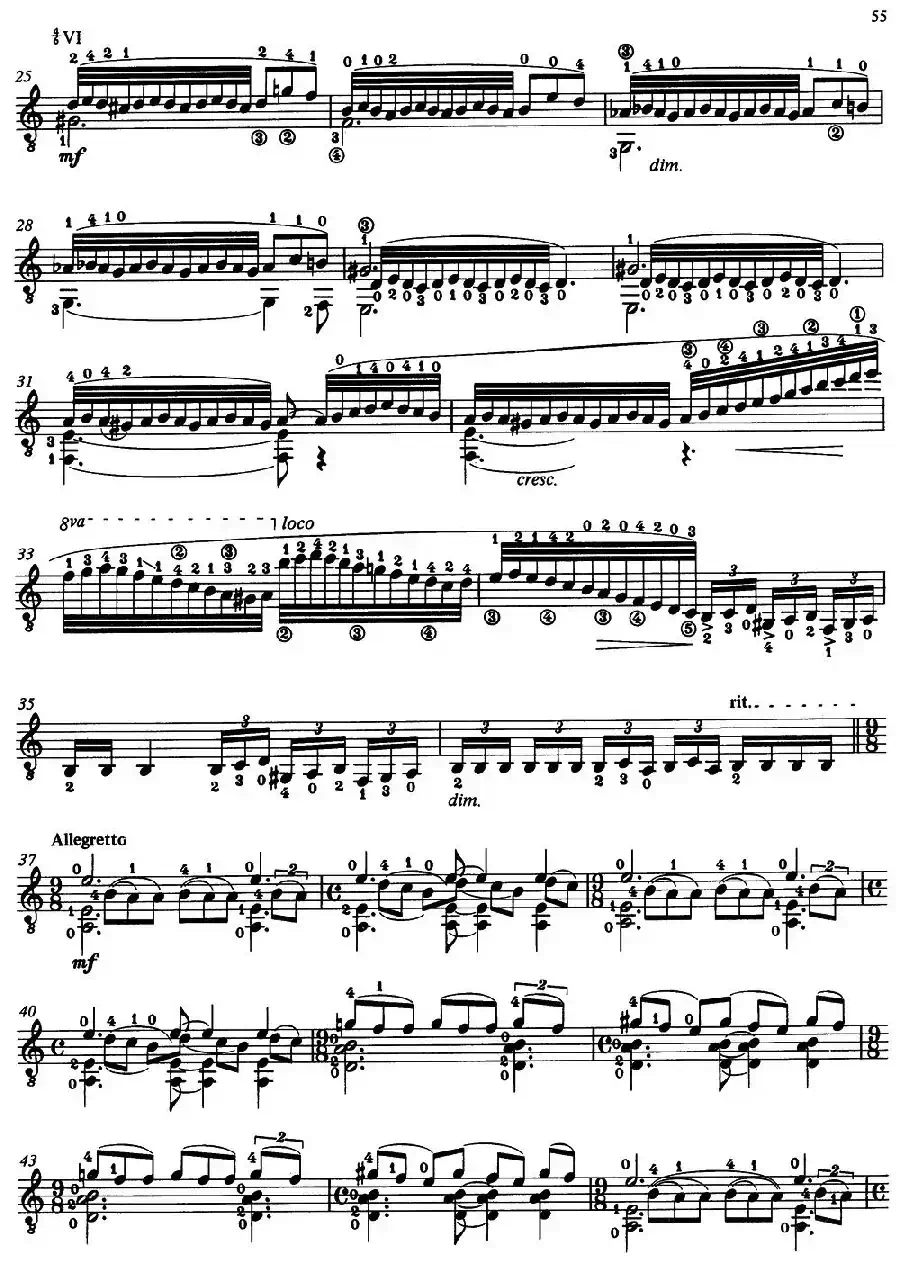 Joaquin Rodrigo Music for Guitar（罗德里戈吉他音乐P54-60）（古典吉他）