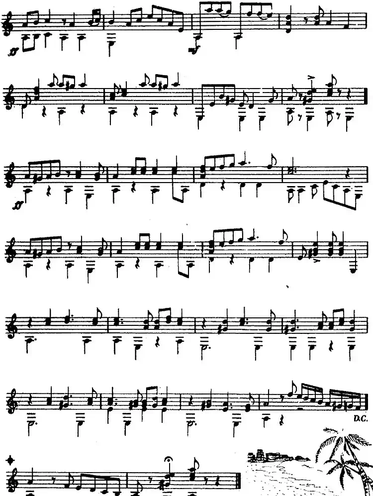 西班牙吉他独奏曲：化装舞会