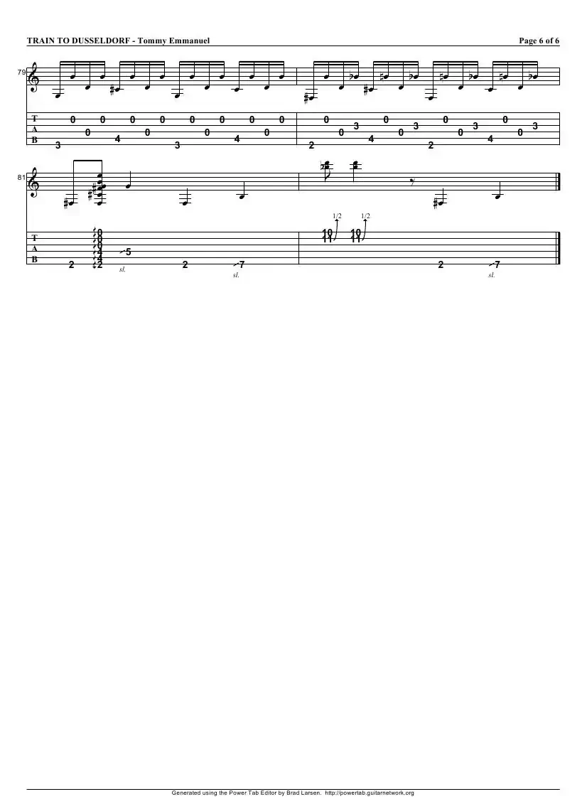 tommy emmanuel：train to dusseldorf（指弹吉它）