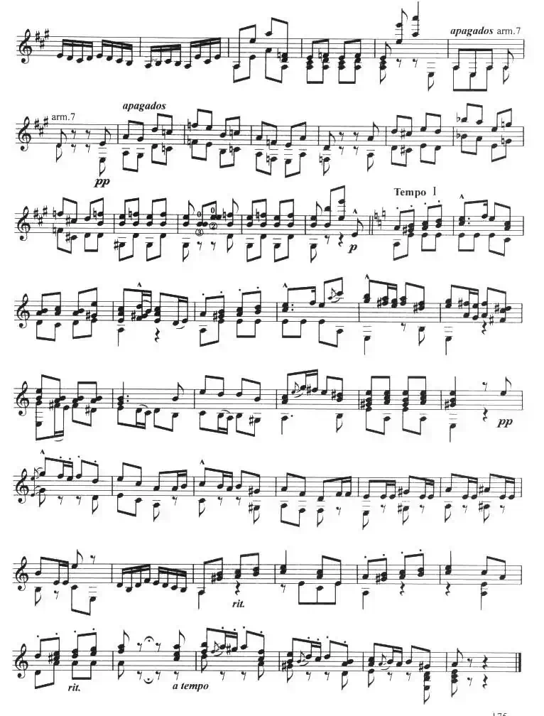 古典吉他考级九级外国乐曲A组（2、小歌曲）