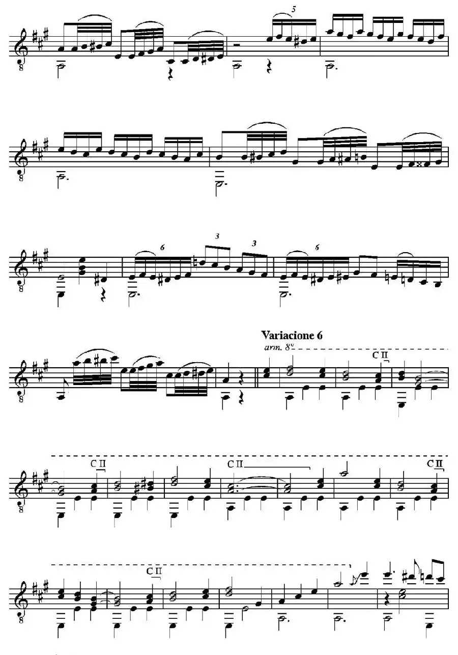 EL CARNAVAL DE VENECIA(Grande variaciones sobre un tema de Niccolo Paganini)（古典吉他）