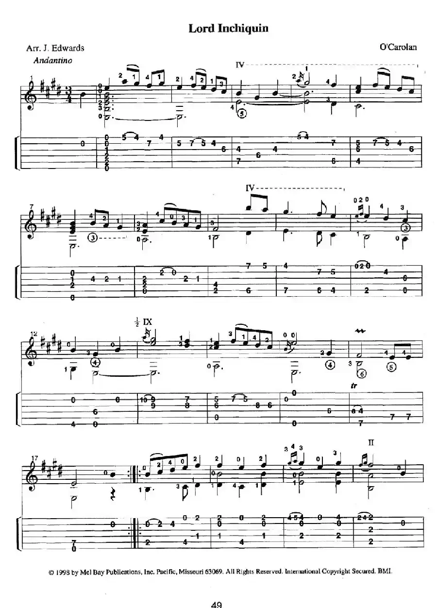 古典吉他：From the Dance（Lord Inchiquin）