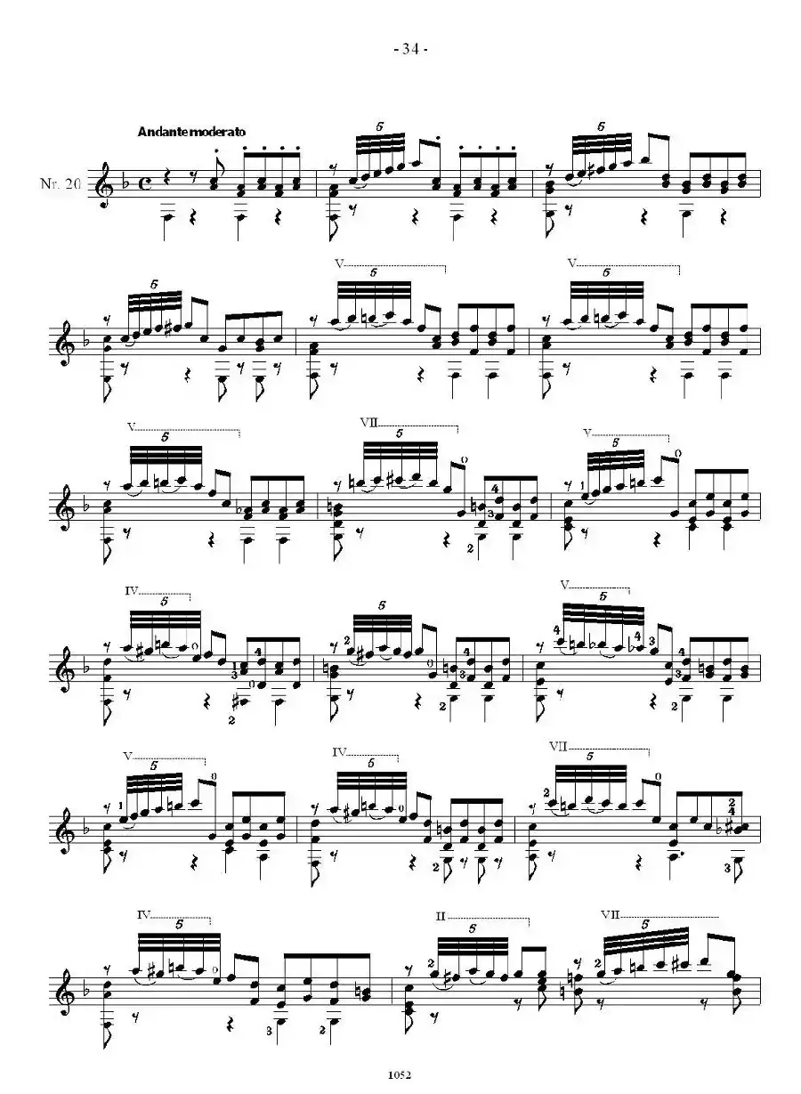 索尔·克斯特26首练习曲之16——20