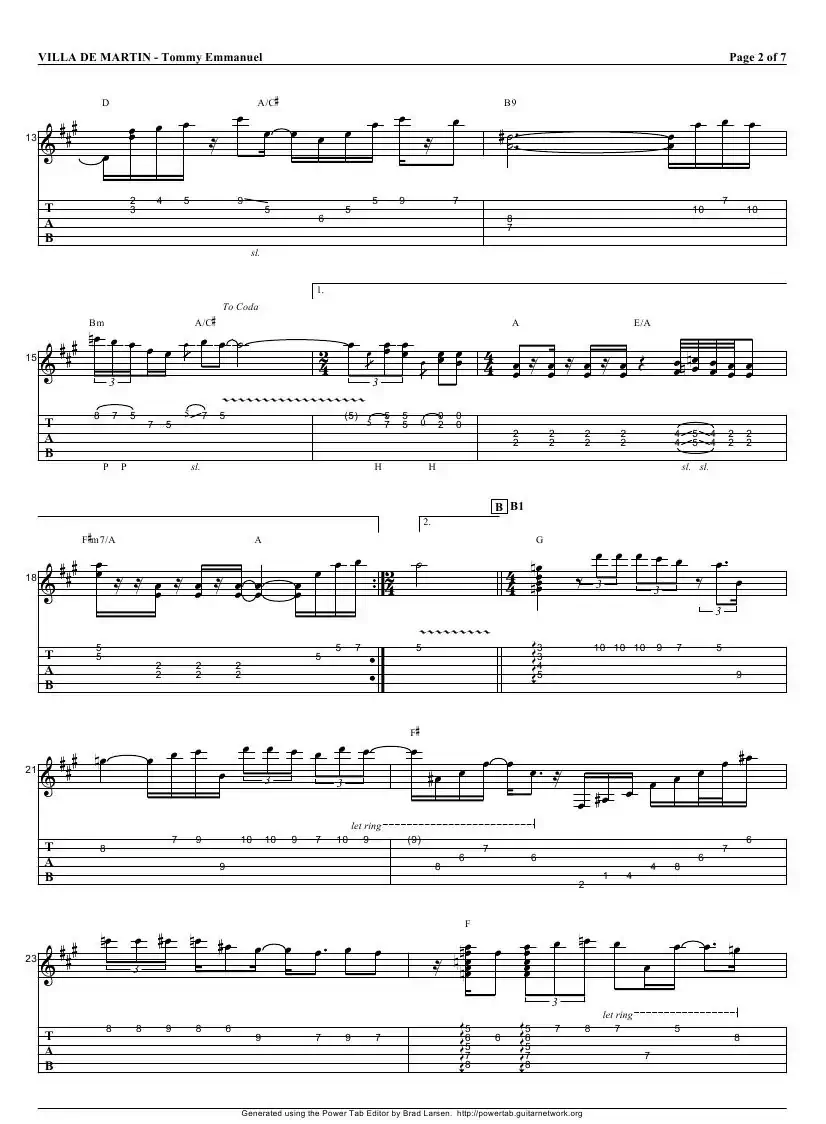 tommy emmanuel：villa de martin（指弹吉它）