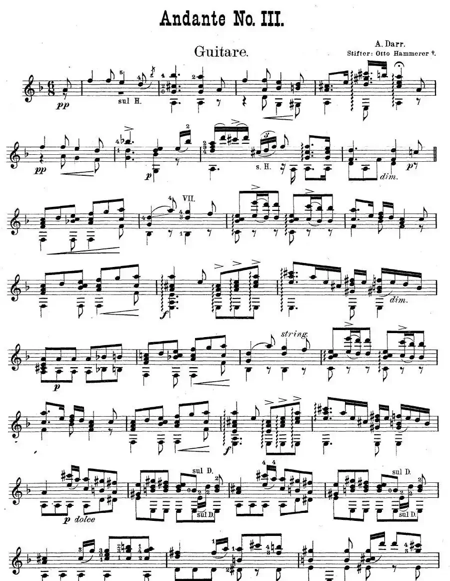darr andante no3（古典吉他）