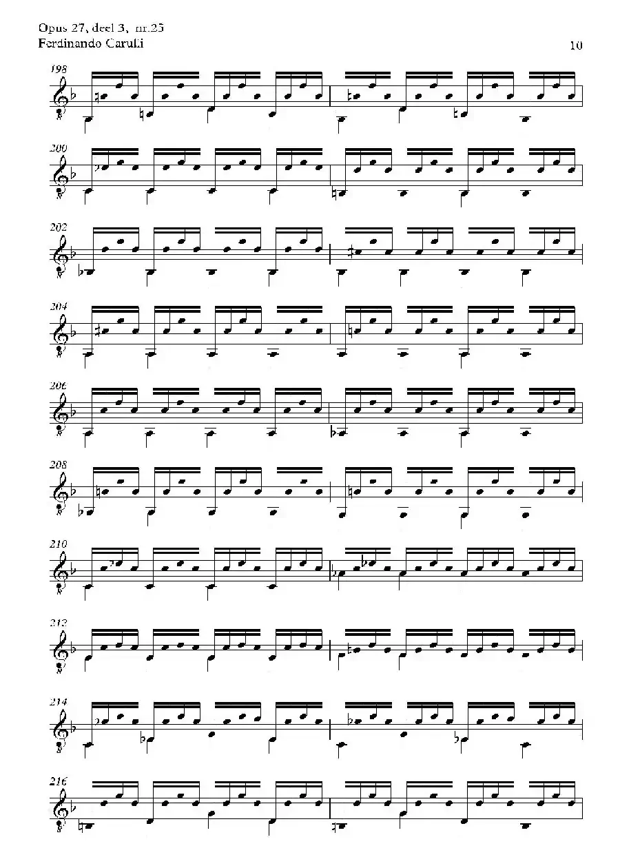 Metodo Completo Op.27-3（古典吉他二重奏练习·25）