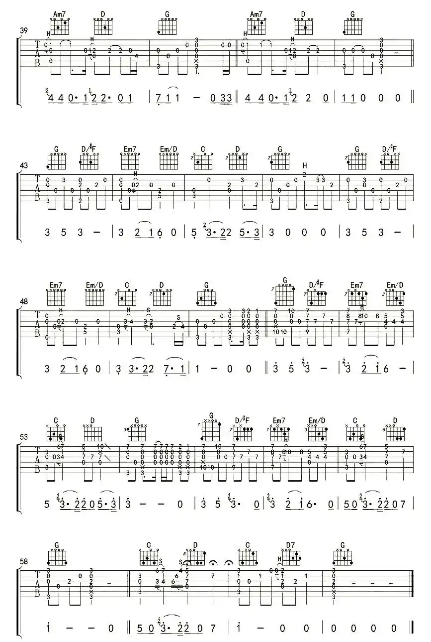 南山南（指弹谱、杨鑫编配版）