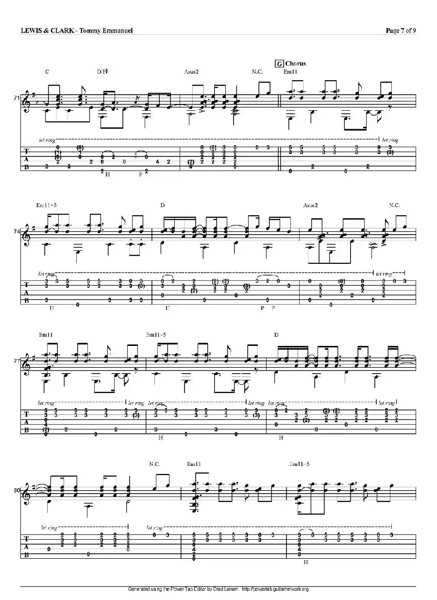 tommy emmanuel：lewis and clark（指弹吉他）
