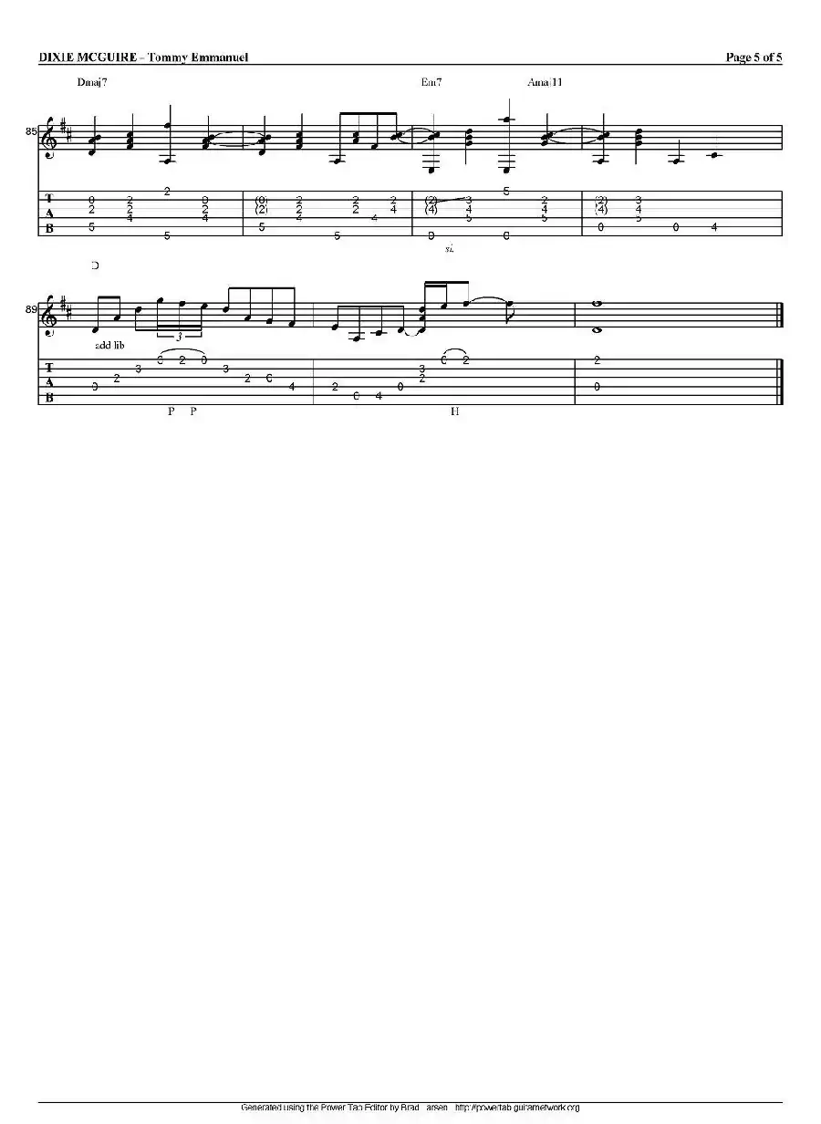 tommy emmanuel：dixie mcguire（指弹吉他）