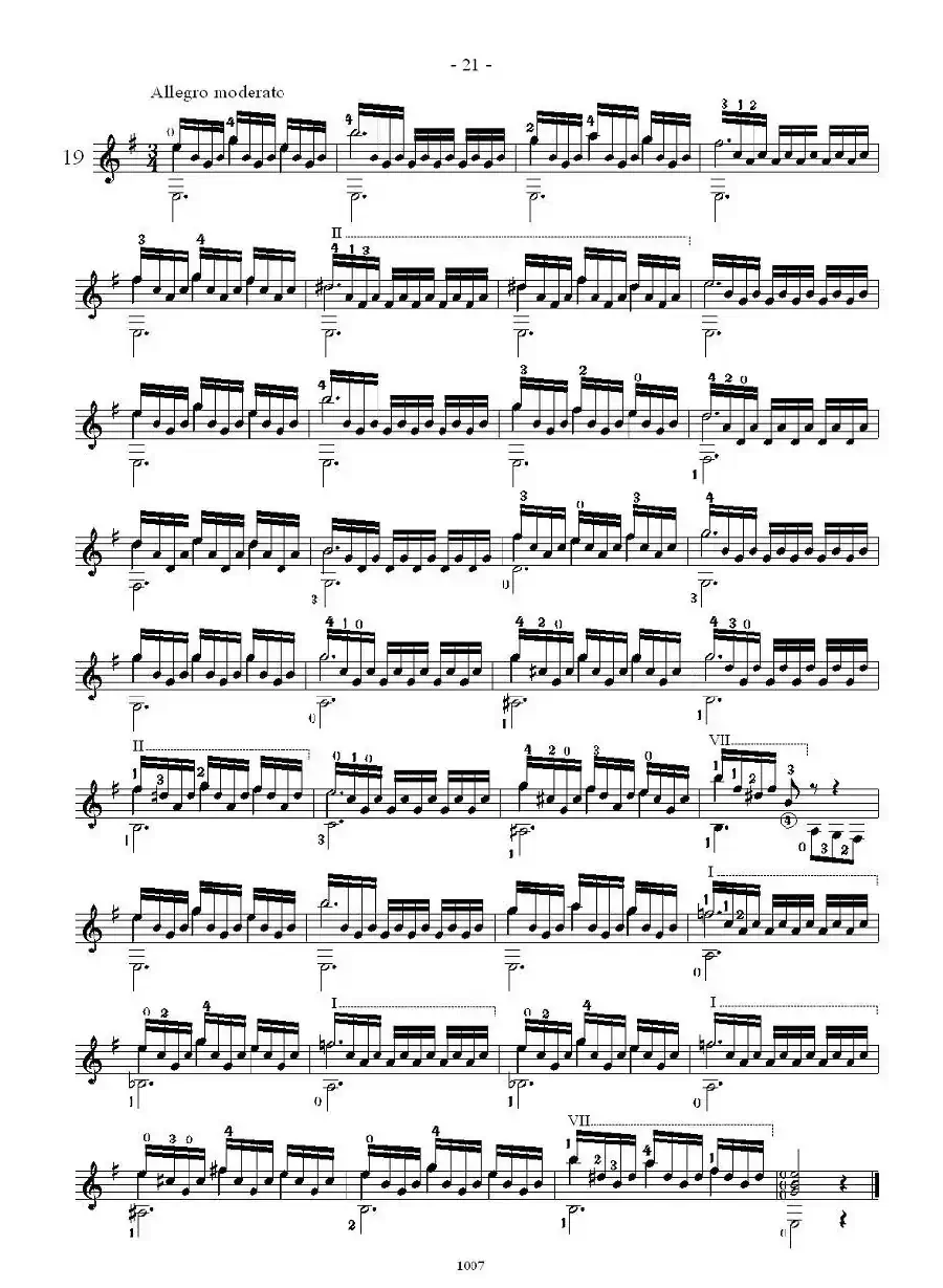 卡尔卡席25首练习曲之16——20