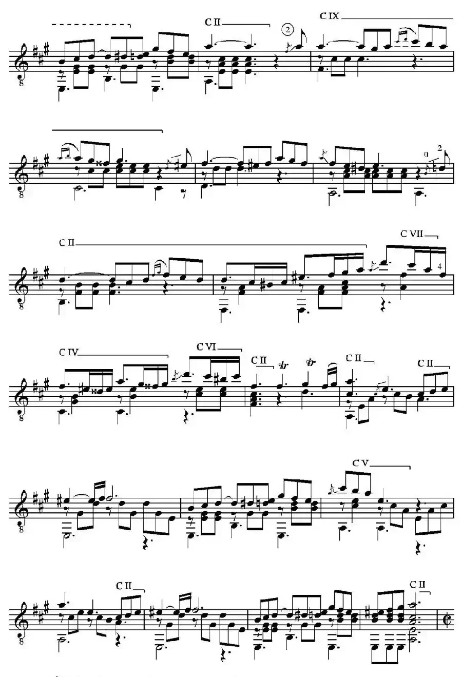 EL CARNAVAL DE VENECIA(Grande variaciones sobre un tema de Niccolo Paganini)（古典吉他）