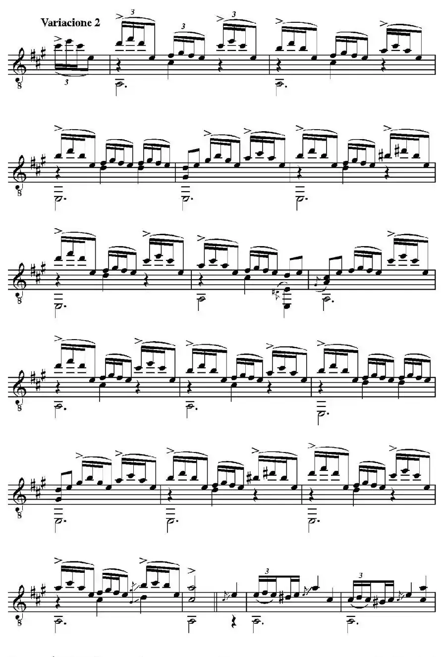 EL CARNAVAL DE VENECIA(Grande variaciones sobre un tema de Niccolo Paganini)（古典吉他）
