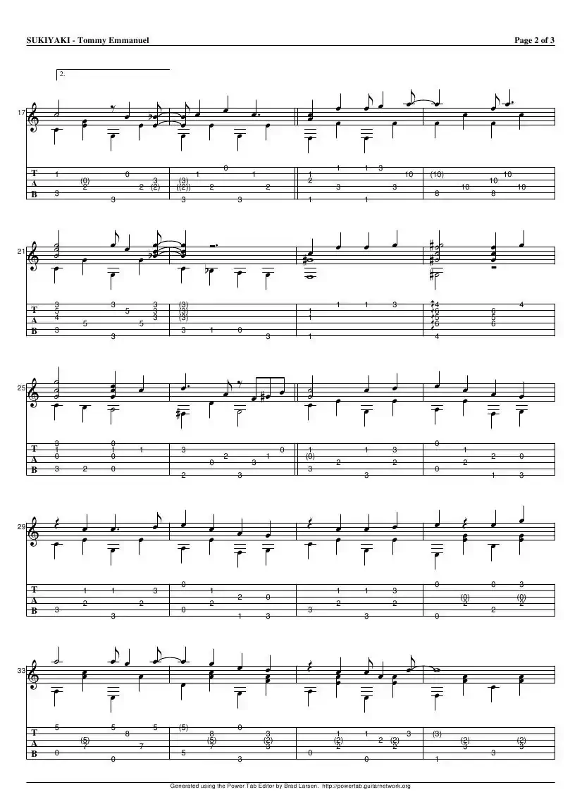 tommy emmanuel：sukiyaki 2（指弹吉它）