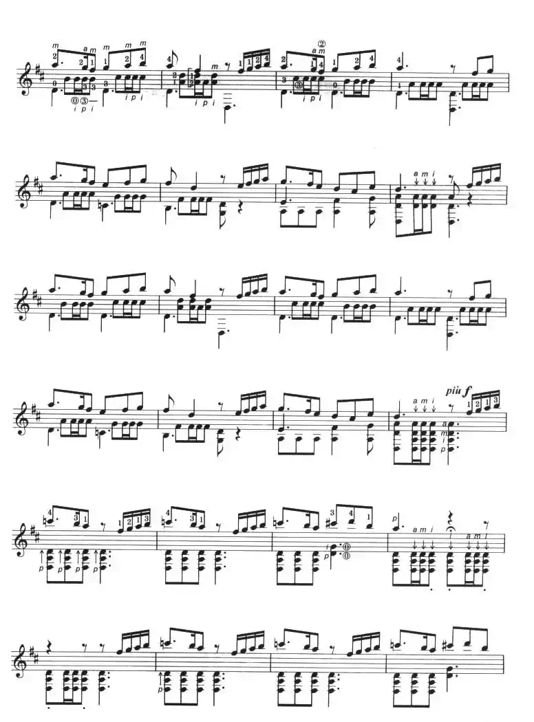 古典吉他考级九级外国乐曲A组（1、舞曲）