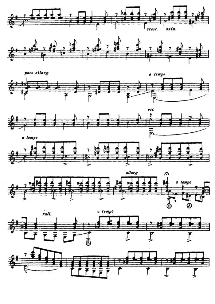 魏拉罗伯斯前奏曲五首·1（古典吉他）