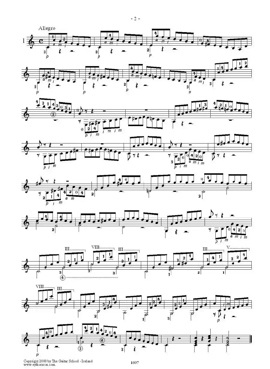 卡尔卡席25首练习曲之1——5