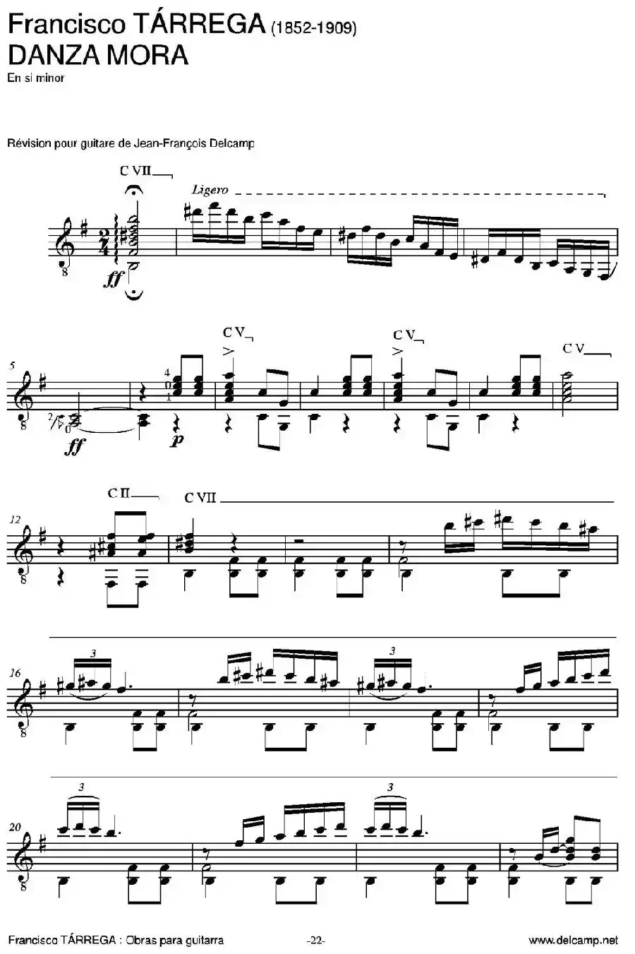 DANZA MORA（古典吉他）
